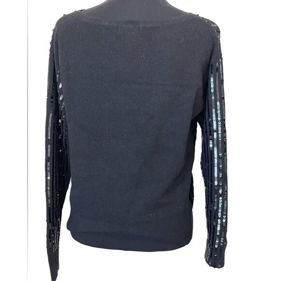 New ~ HALOGEN ~ Sparkle Sequin Sweater XS VISCOSE SOFT OVERSIZED - Picture 2 of 6